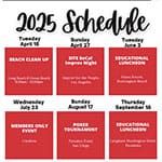 2025 schedule of events slide
